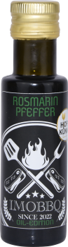 Flasche mit Rosmarin-Pfeffer Öl